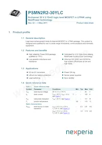 PSMN2R2-30YLC Datenblatt Cover