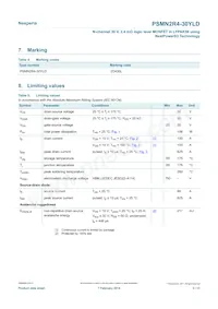 PSMN2R4-30YLDX Datasheet Page 3