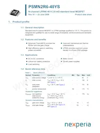 PSMN2R6-40YS Datasheet Copertura