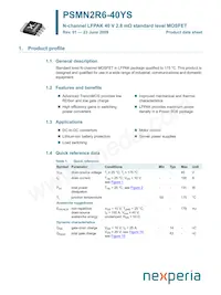 PSMN2R6-40YS Datasheet Cover