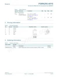 PSMN2R6-40YS Datasheet Page 2