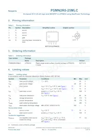PSMN2R8-25MLC Datasheet Page 2