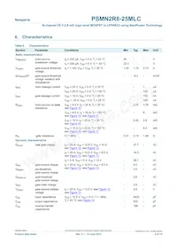 PSMN2R8-25MLC數據表 頁面 5