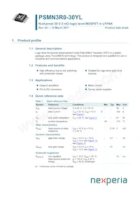 PSMN3R0-30YL Datasheet Cover