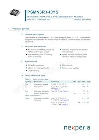 PSMN3R3-40YS Datenblatt Cover