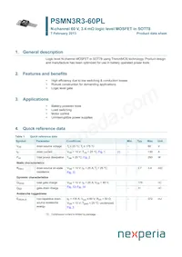 PSMN3R3-60PLQ Datasheet Cover
