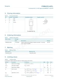 PSMN3R3-60PLQ Datasheet Page 2