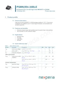 PSMN3R4-30BLE Datasheet Cover