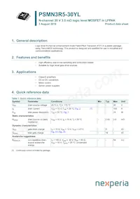 PSMN3R5-30YL Datasheet Copertura