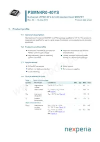 PSMN4R0-40YS Datasheet Cover