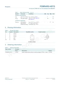 PSMN4R0-40YS Datasheet Pagina 2