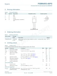 PSMN4R5-40PS Datasheet Page 2