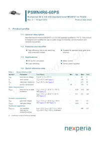 PSMN4R6-60PS Datasheet Cover