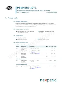 PSMN5R0-30YL Datasheet Cover