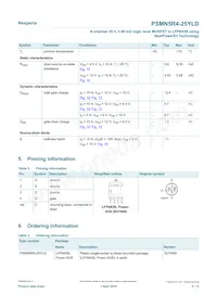 PSMN5R4-25YLDX數據表 頁面 2