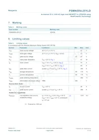 PSMN5R4-25YLDX數據表 頁面 3
