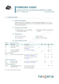 PSMN5R6-100BS Datasheet Copertura