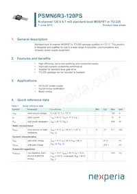 PSMN6R3-120PS Datasheet Cover