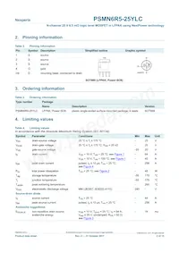 PSMN6R5-25YLC Datasheet Page 2