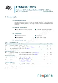 PSMN7R0-100BS Datasheet Copertura