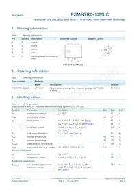 PSMN7R0-30MLC Datasheet Pagina 2