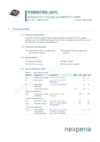PSMN7R0-30YL Datasheet Copertura