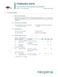 PSMN8R0-40PS Datasheet Cover