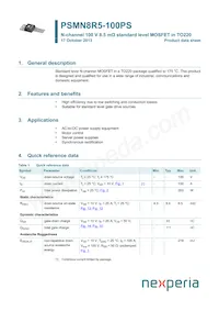 PSMN8R5-100PSQ Datasheet Cover
