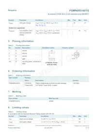 PSMN8R5-60YS Datasheet Page 2
