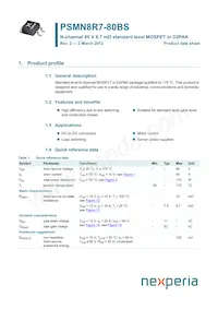 PSMN8R7-80BS Datasheet Cover