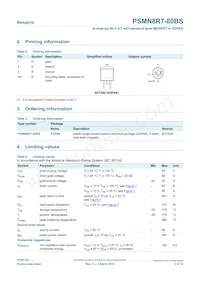 PSMN8R7-80BS Datasheet Page 2