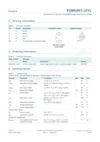 PSMN9R1-30YL數據表 頁面 2
