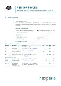 PSMN9R5-100BS Datasheet Copertura