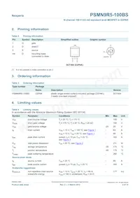 PSMN9R5-100BS Datasheet Page 2