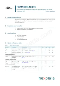 PSMN9R5-100PS Datasheet Cover