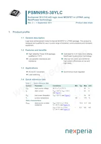 PSMN9R5-30YLC Datasheet Copertura