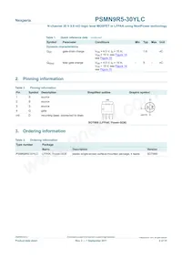PSMN9R5-30YLC Datasheet Page 2