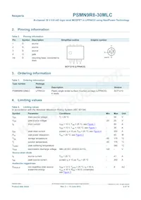 PSMN9R8-30MLC Datasheet Page 2