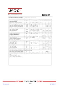 SI2301-TP Datasheet Pagina 2