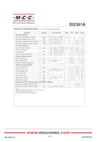 SI2301A-TP Datasheet Pagina 2