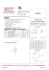SI2303-TP Datasheet Cover
