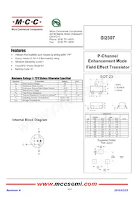 SI2307-TP Datasheet Cover