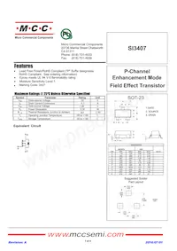 SI3407-TP Datasheet Cover