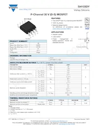 SI4103DY-T1-GE3 Datasheet Cover