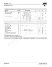 SI4465ADY-T1-GE3 Datasheet Page 2