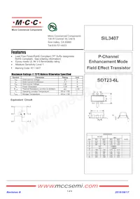 SIL3407-TP Datasheet Cover