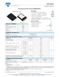 SIR182DP-T1-RE3 Datasheet Cover
