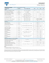 SIRA26DP-T1-RE3 Datasheet Page 2