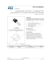STFU13N80K5 Datasheet Cover