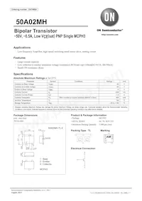 50A02MH-TL-E Datasheet Cover